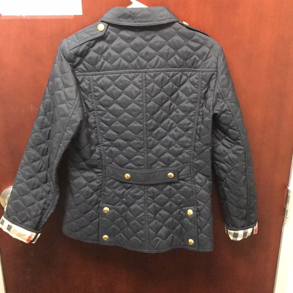 SOLD Burberry Navy Quilted Jacket Size M - Picture 2 of 8